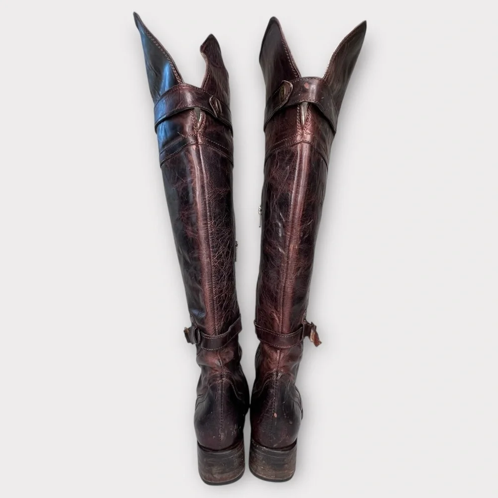 Freebird Quebec Equestrian brown over knee boot - Picture 7 of 13